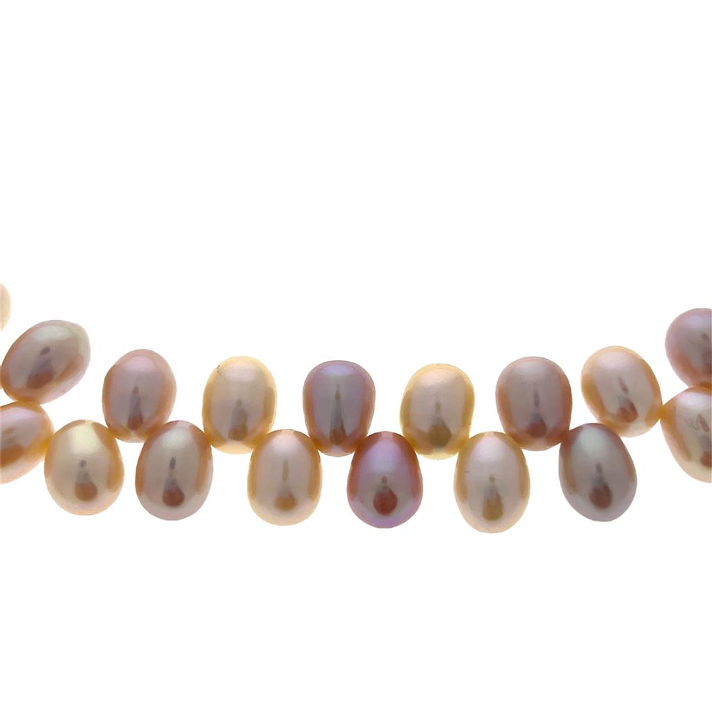 Estate Gold Filled 6mm Pink Pearl Necklace