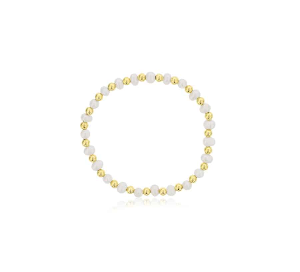 Dee Berkley Gold-Filled Alternating Beaded Bracelet with Pearls