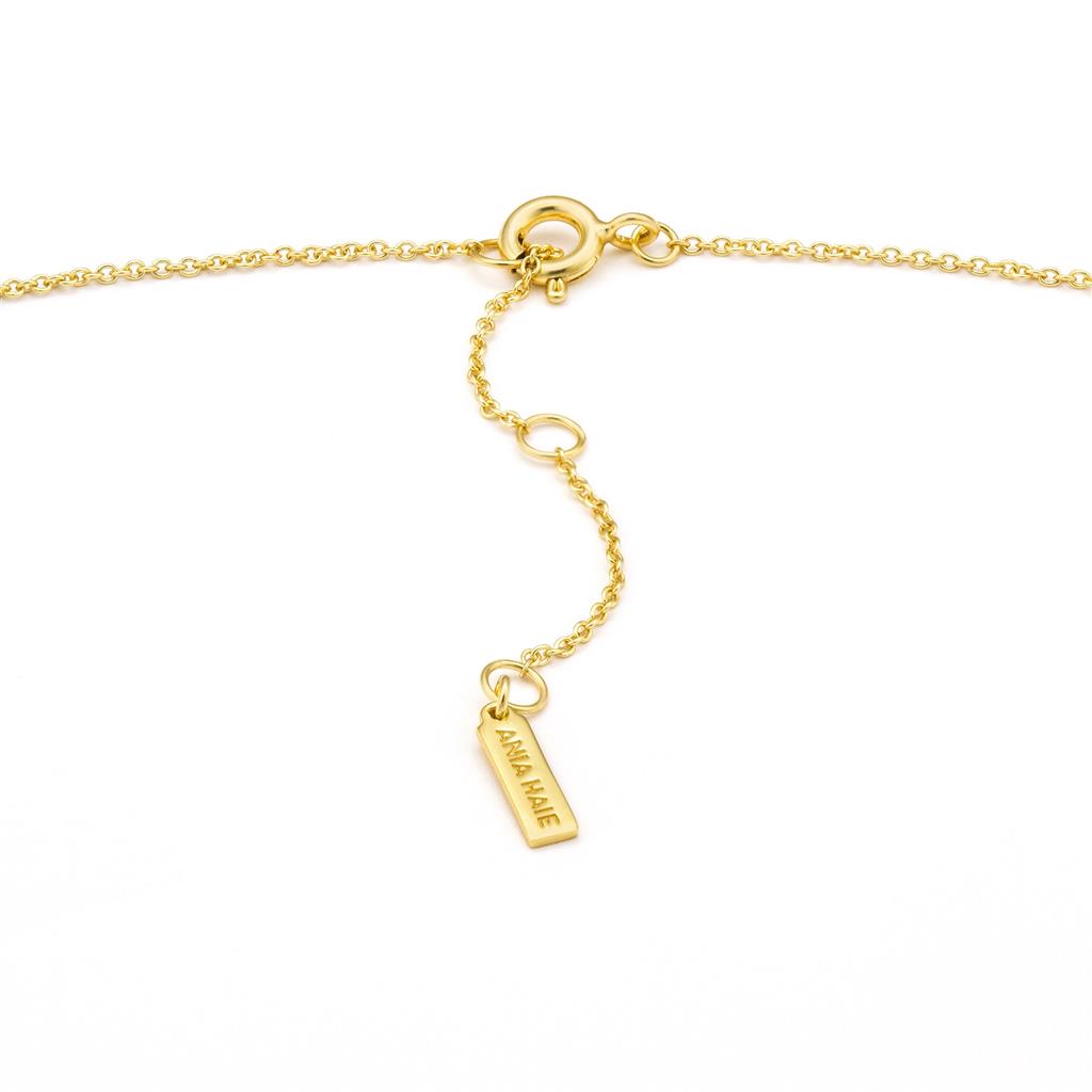 Gold Plated Freshwater Pearl and Cubic Zirconia Necklace by Ania Haie