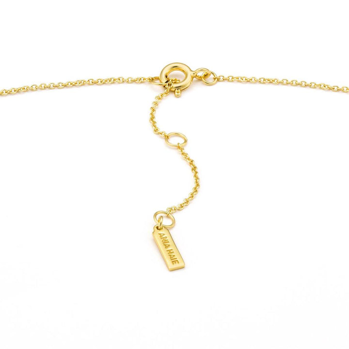 Gold Plated Freshwater Pearl and Cubic Zirconia Necklace by Ania Haie