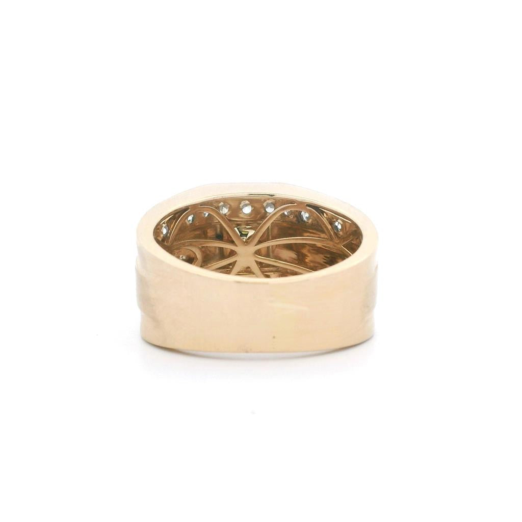 Estate 14K Yellow Gold 1.65ctw Radiant Fancy Yellow Diamond Ring