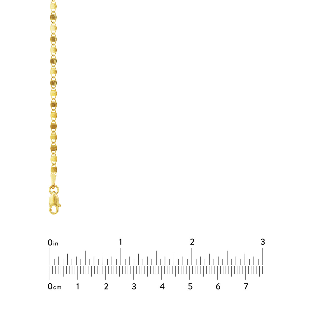 14K Yellow Gold 2.70mm Valentino Chain Necklace