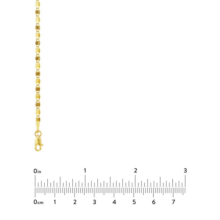 14K Yellow Gold 2.70mm Valentino Chain Necklace