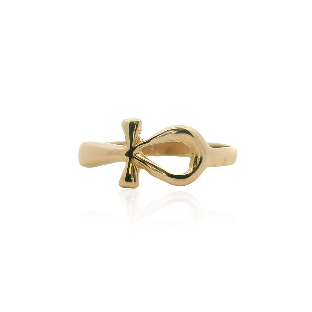 Estate 18K Yellow Gold Ankh Ring