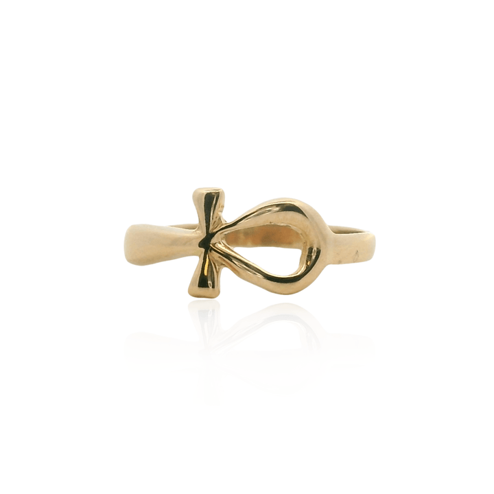 Estate 18K Yellow Gold Ankh Ring