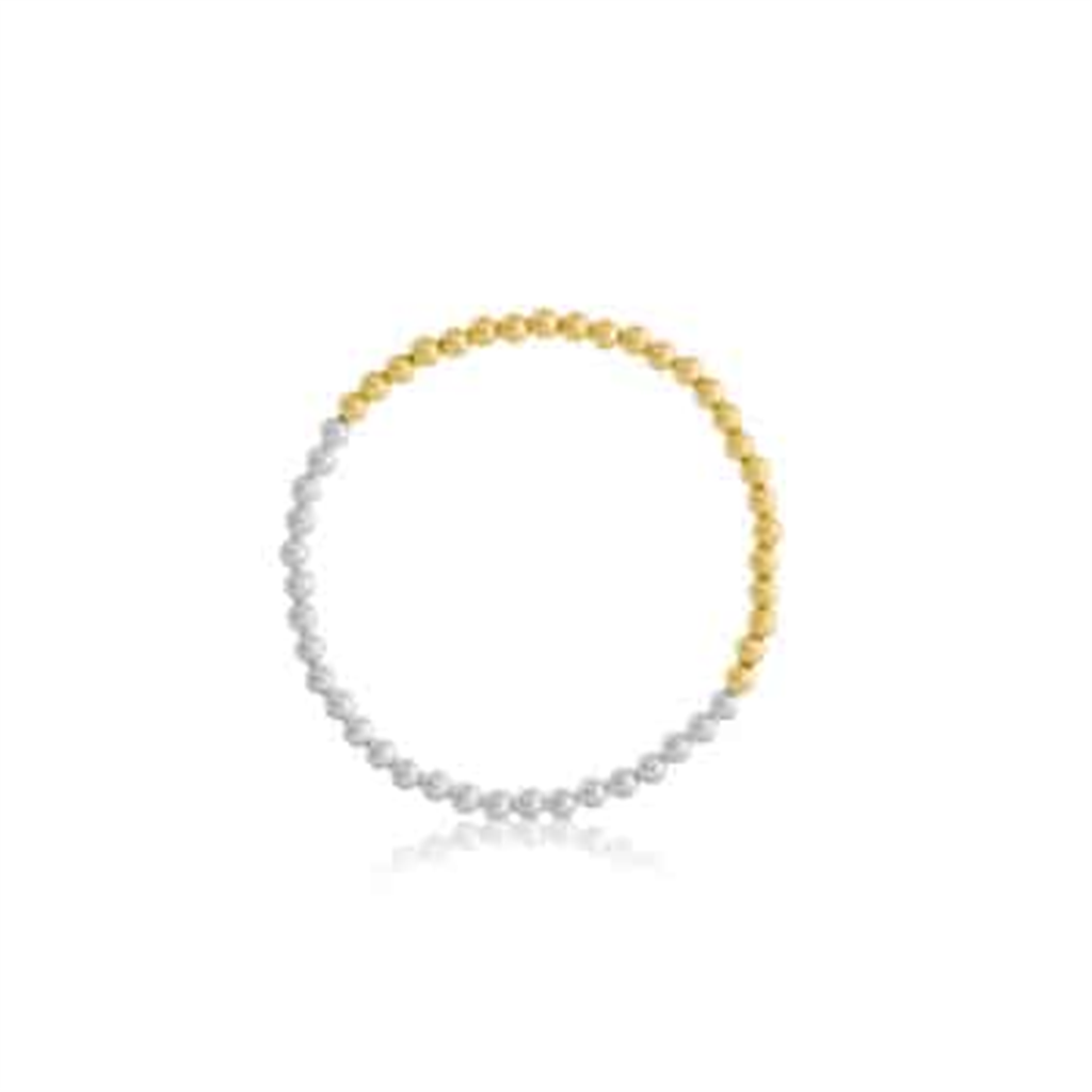 Dee Berkley Two-Tone Gold-Filled and Sterling Silver Beaded Bracelet