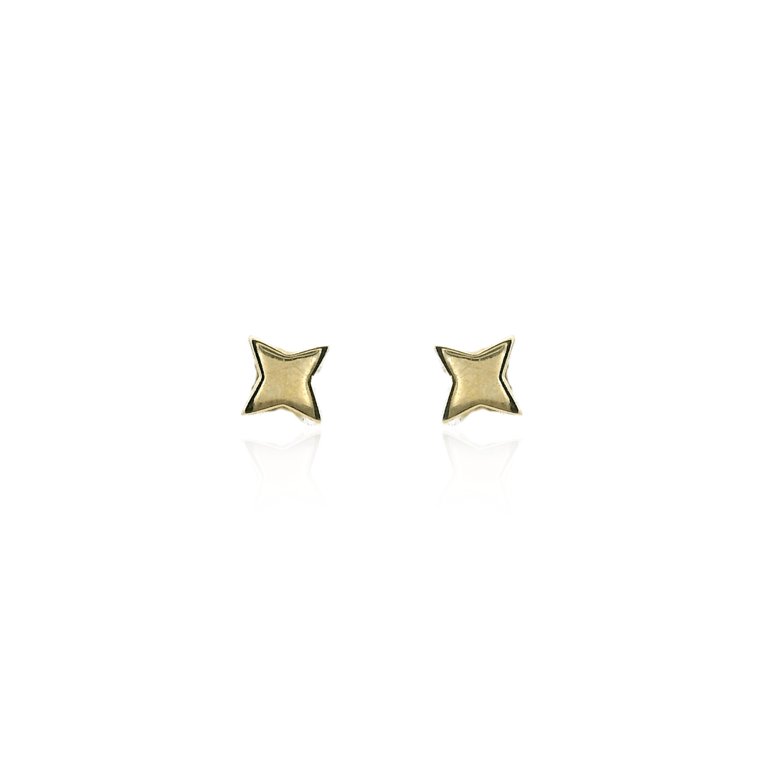 Estate 14K Yellow Gold Star Stud Earrings