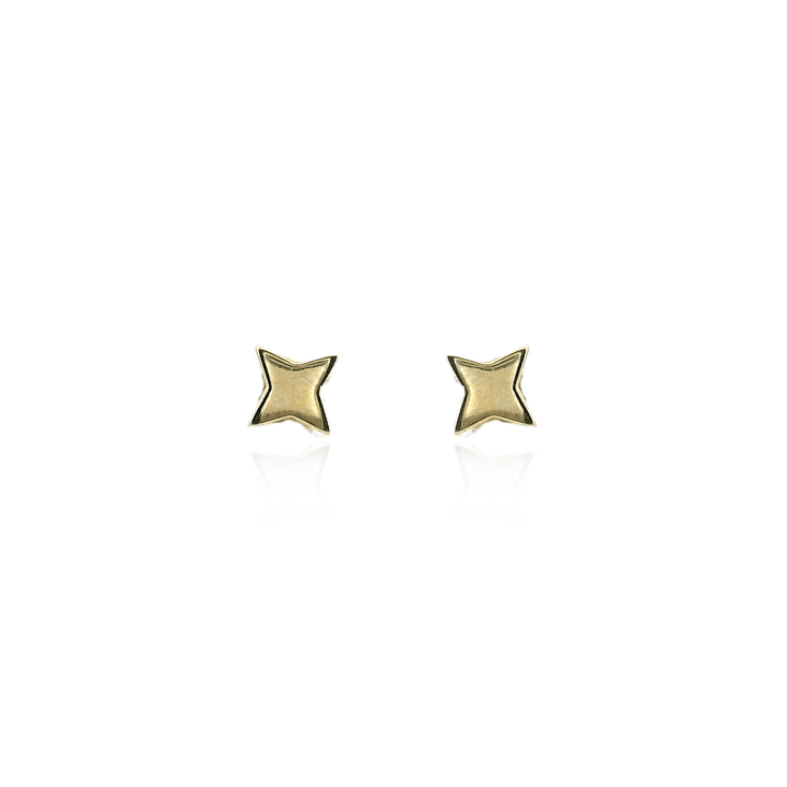 Estate 14K Yellow Gold Star Stud Earrings