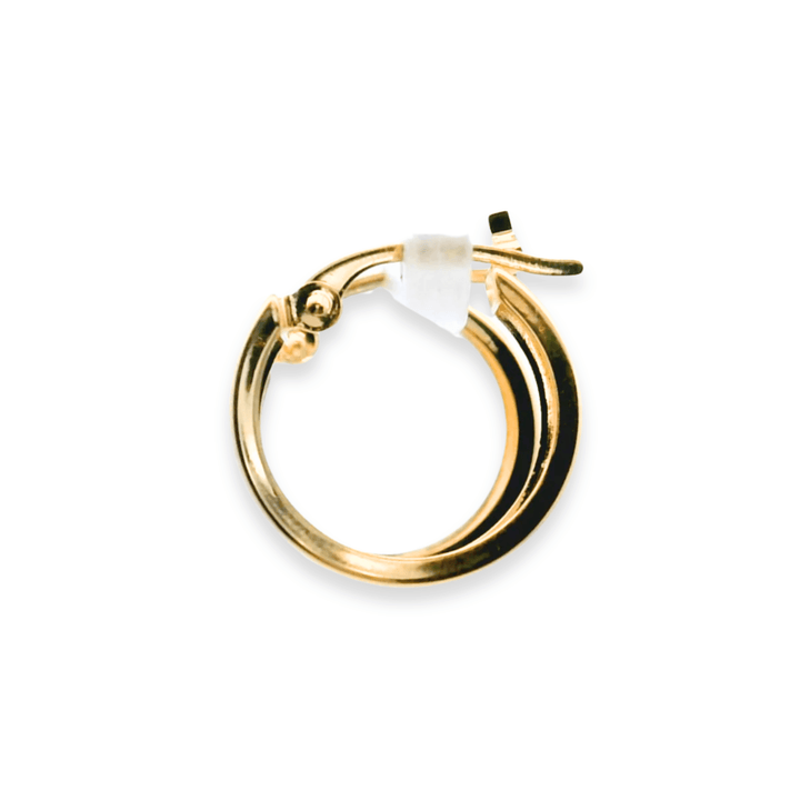 Estate 14K Yellow Gold 5MM Huggie Hoop Earrings