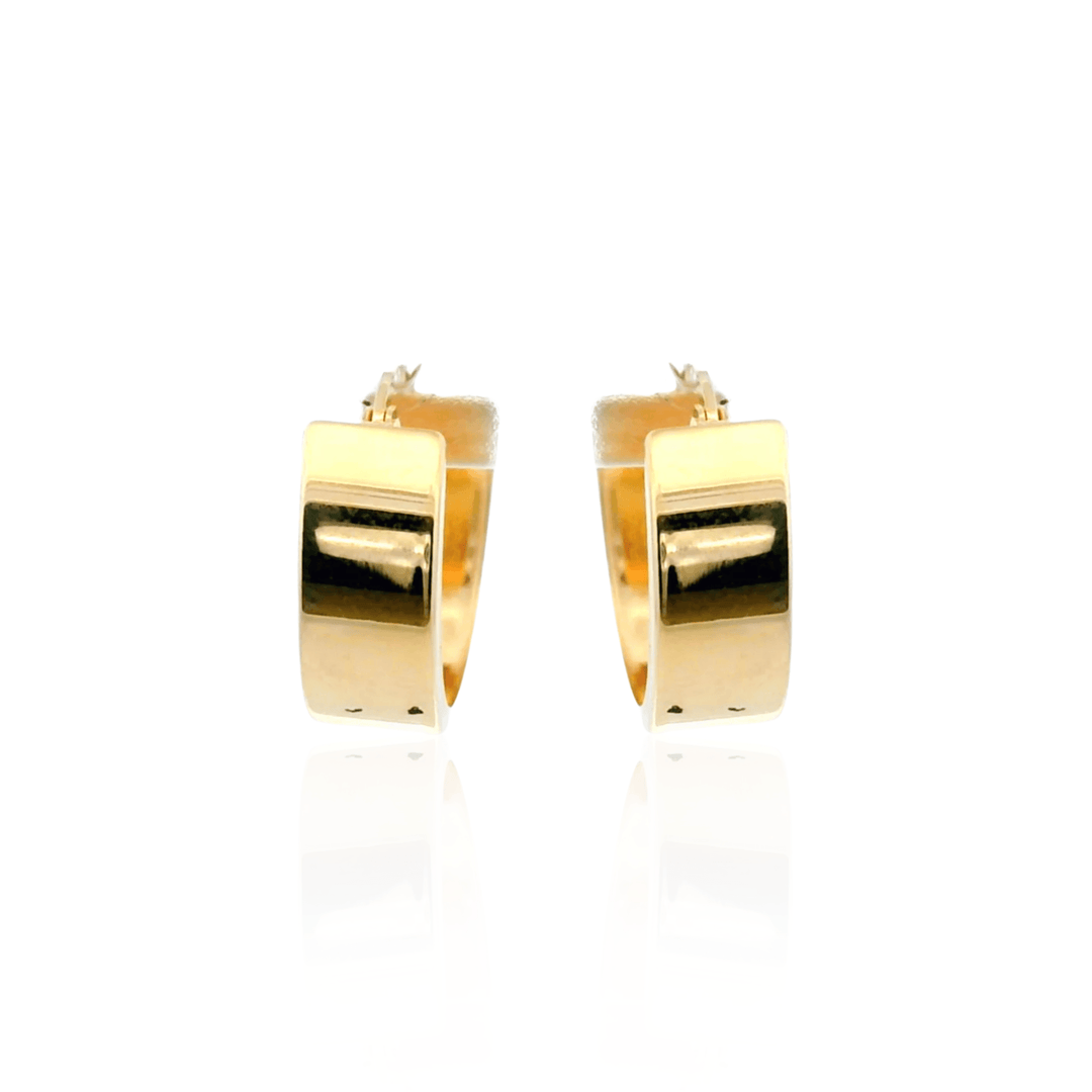Estate 14K Yellow Gold 5MM Huggie Hoop Earrings