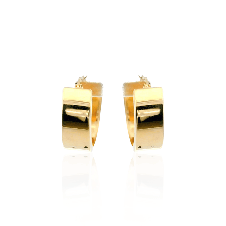 Estate 14K Yellow Gold 5MM Huggie Hoop Earrings