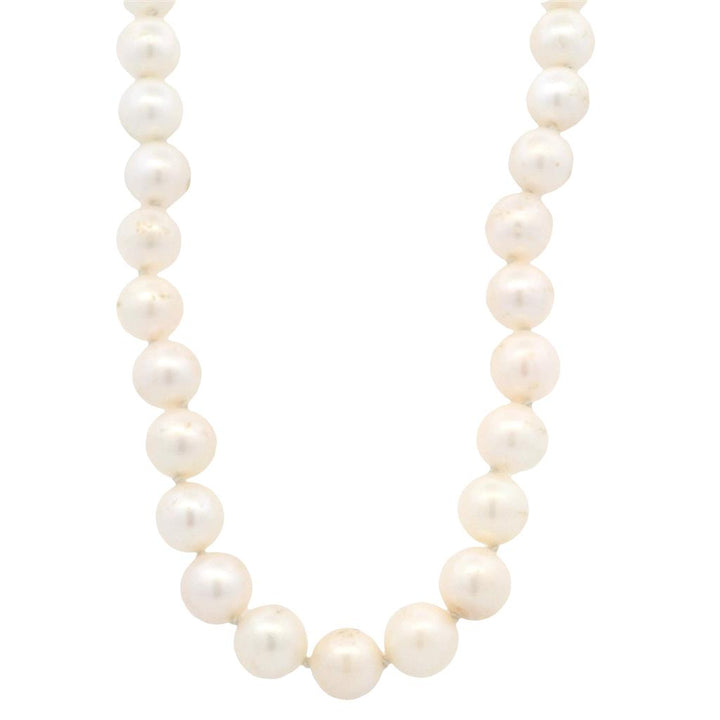 Estate 14K Yellow Gold 8-8.5mm Freshwater Pearl Strand Choker Necklace