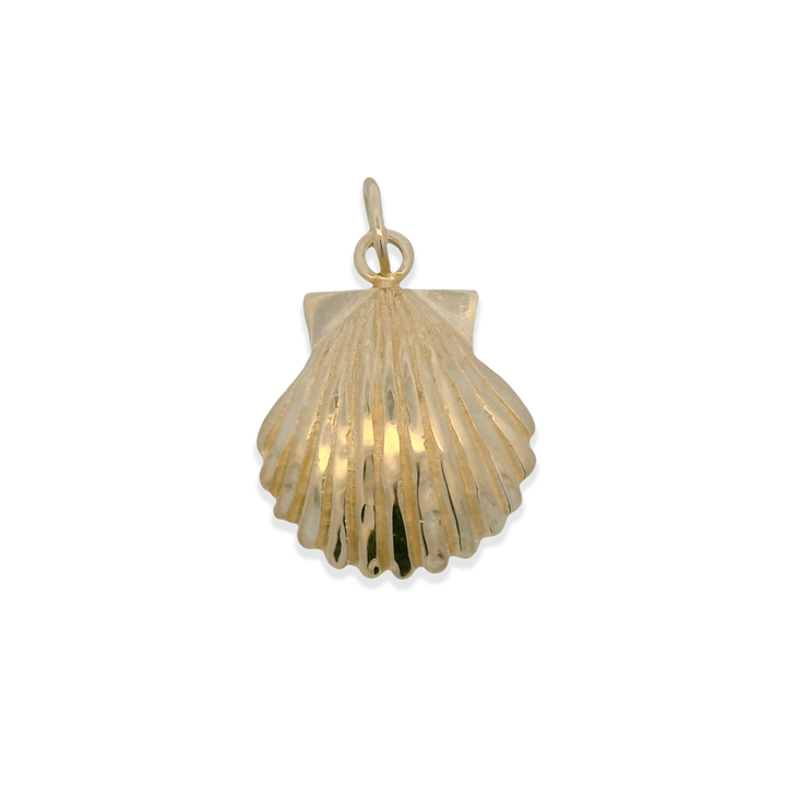Estate 14K Yellow Gold Clam Shell Charm