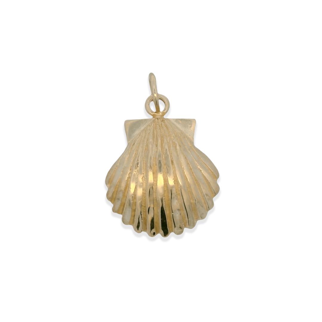 Estate 14K Yellow Gold Clam Shell Charm