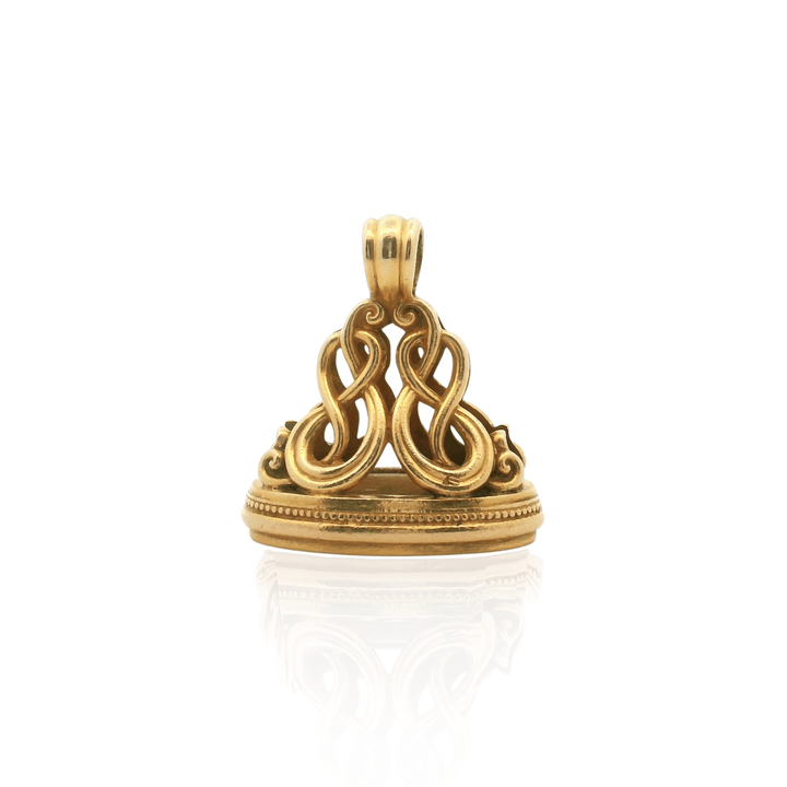 Estate 14K Yellow Gold "Festina Lente" Victorian Fob Seal Pendant