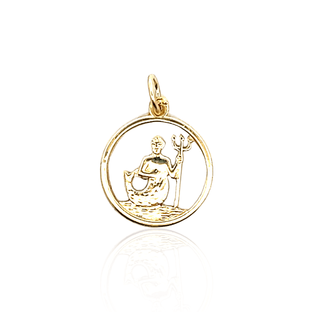 Estate 14K Yellow Gold Merman Charm