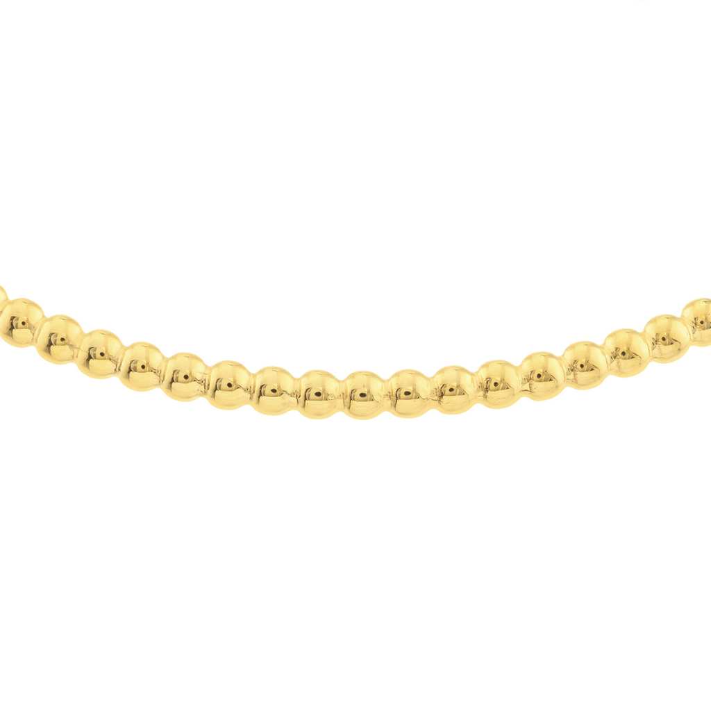 14K Yellow Gold Adjustable Beaded Bolo Bracelet by Midas Chain