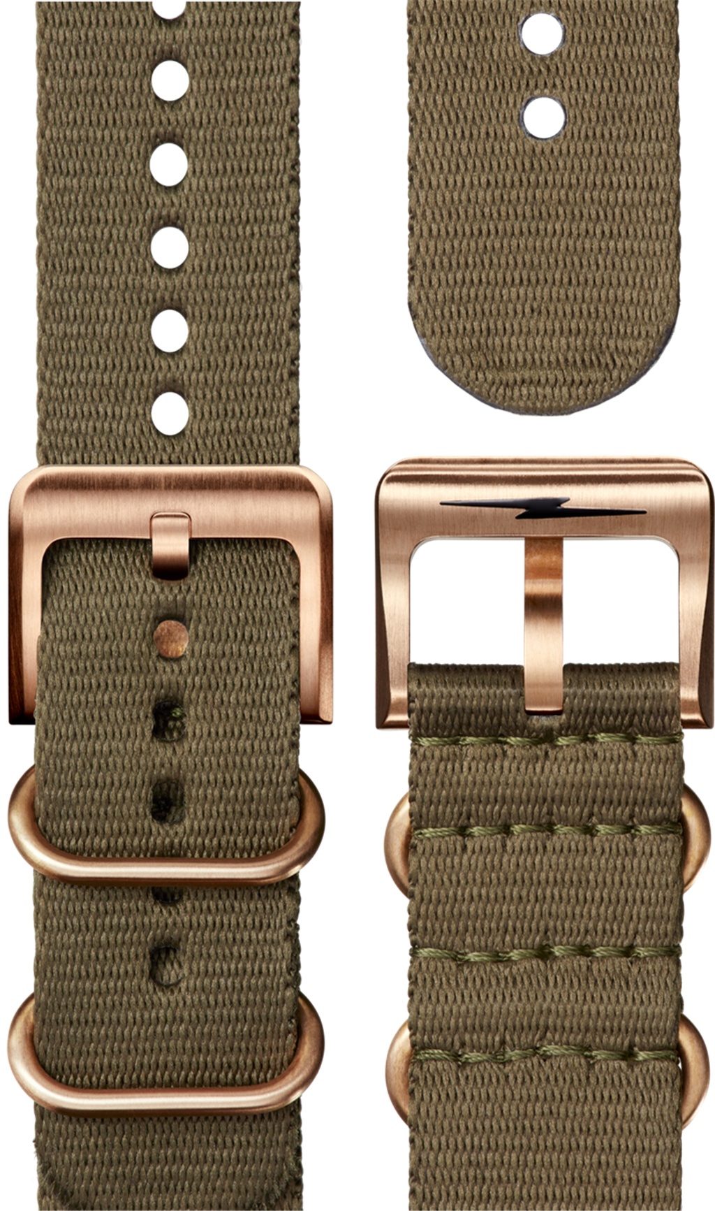 Shinola Monster 43mm Bronze Automatic Black Dial Dive Watch with Leather and Nylon Straps