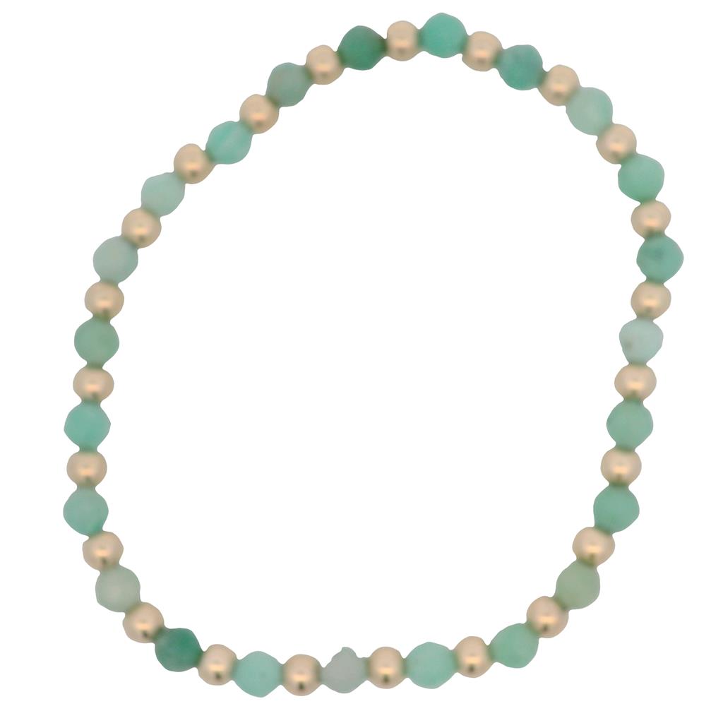 Dee Berkley Gold-Filled Alternating Beaded Bracelet with Emerald