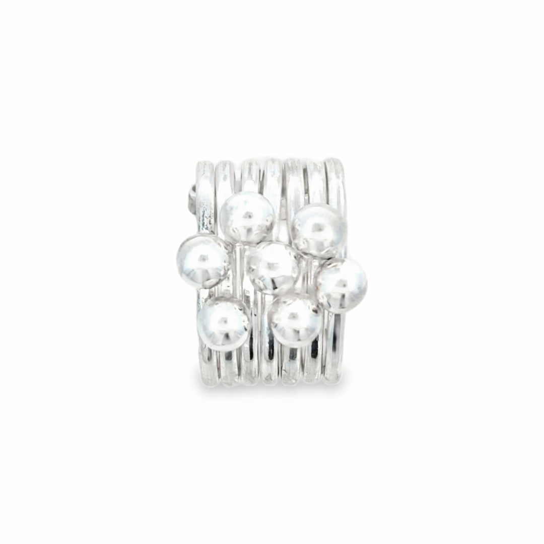 Estate Sterling Silver Multi Row Ring