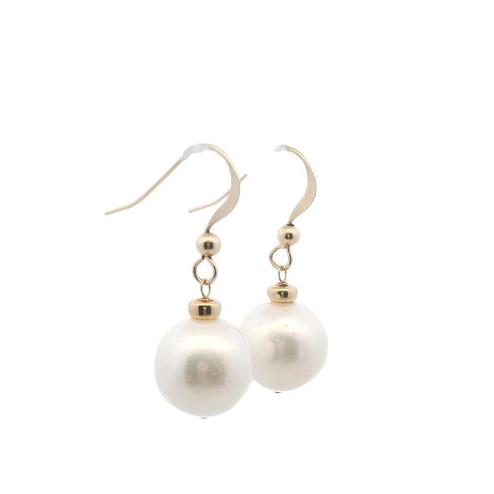 Estate 14K Yellow Gold Cultured Freshwater Pearl Drop Earrings