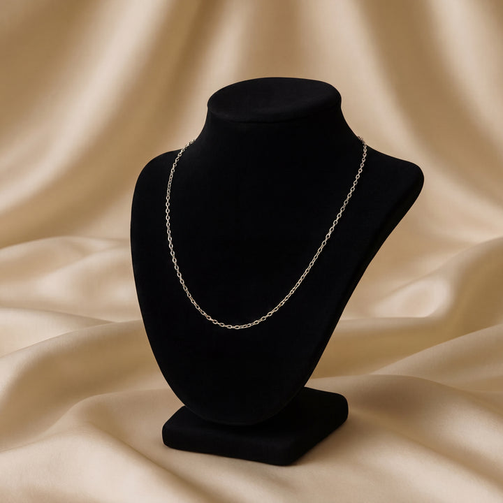 Estate Sterling Silver 0.63MM Cable Chain Necklace