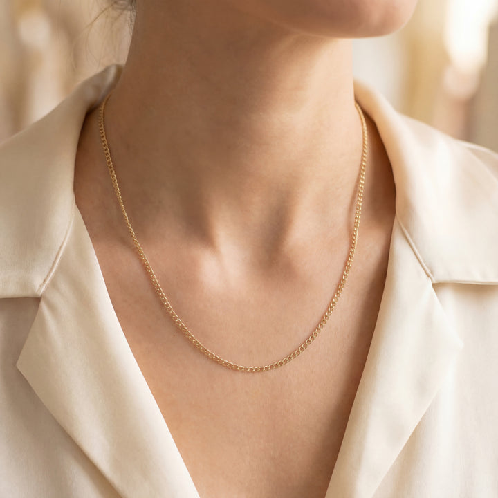Estate 14K Yellow Gold 19" Cable Chain Necklace