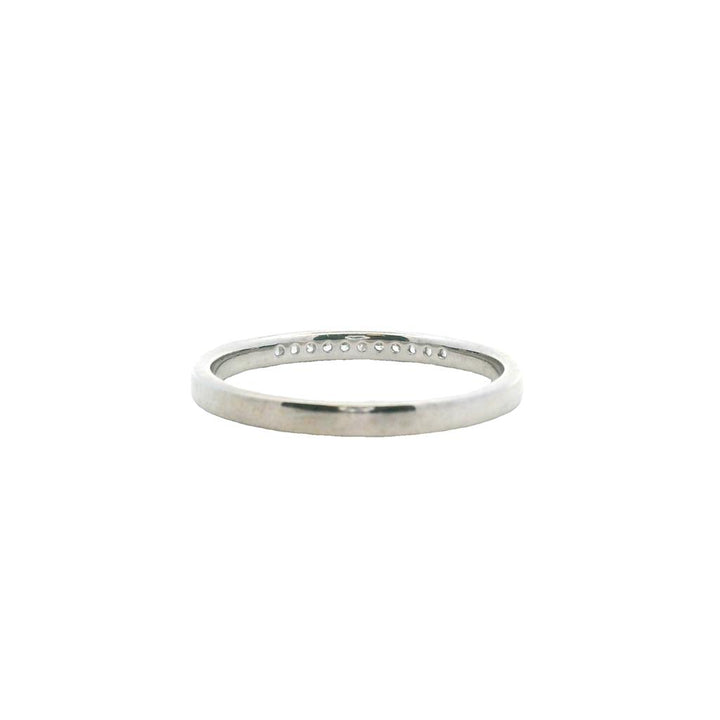 Estate 14K White Gold 0.25ctw Diamond Channel Wedding Band