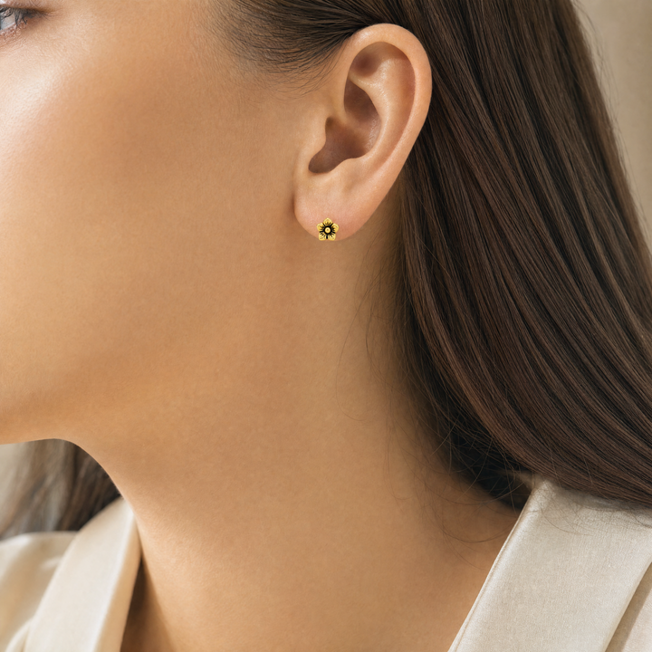 14KT Gold Vermeil Jasmine Flower Studs