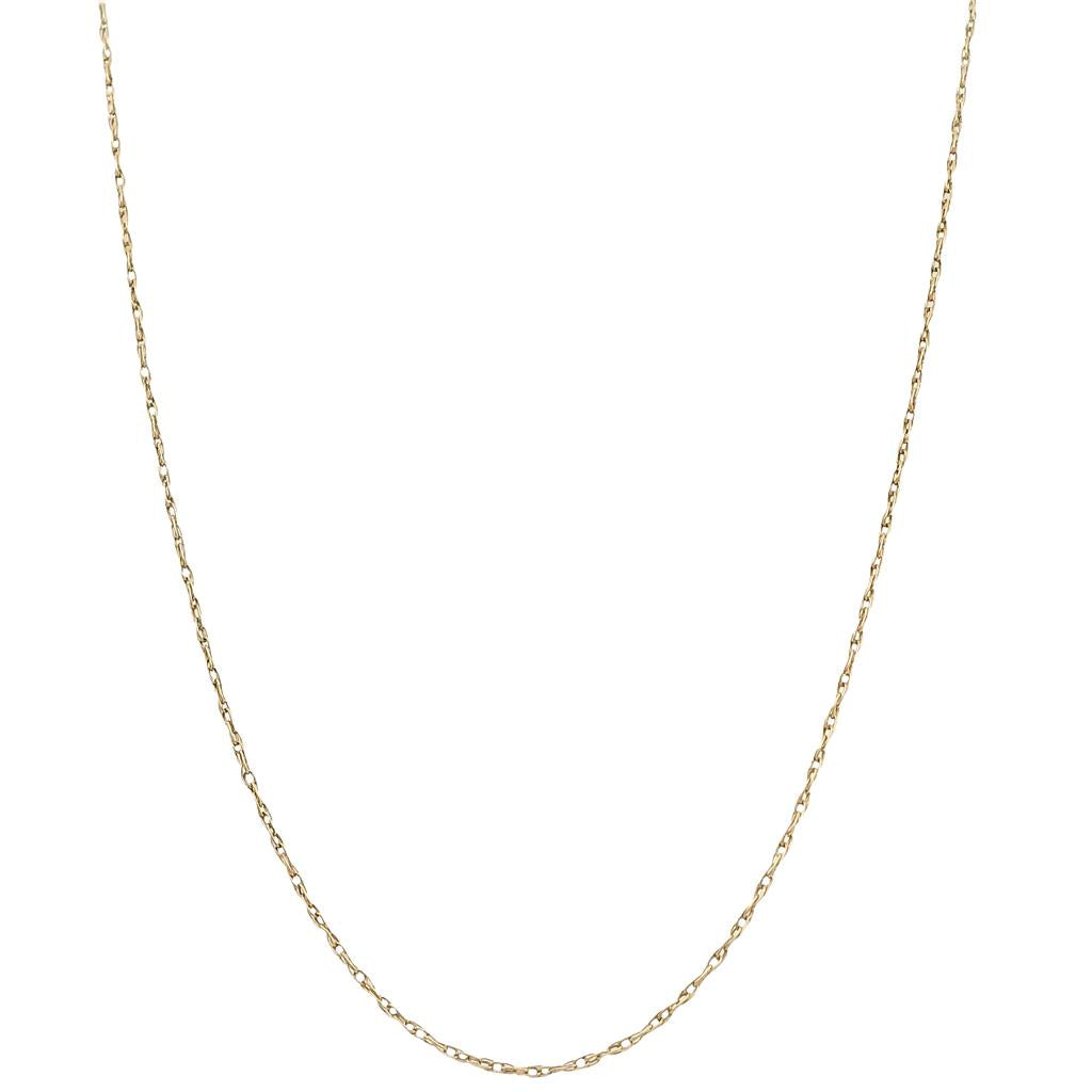 Estate 10K Yellow Gold Wheat Chain Necklace - 20" Delicate Design