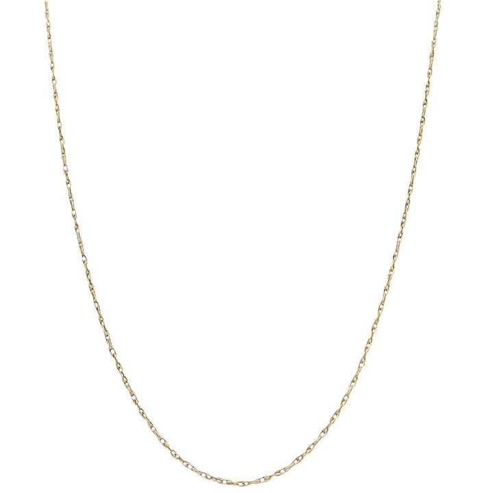 Estate 10K Yellow Gold Wheat Chain Necklace - 20" Delicate Design