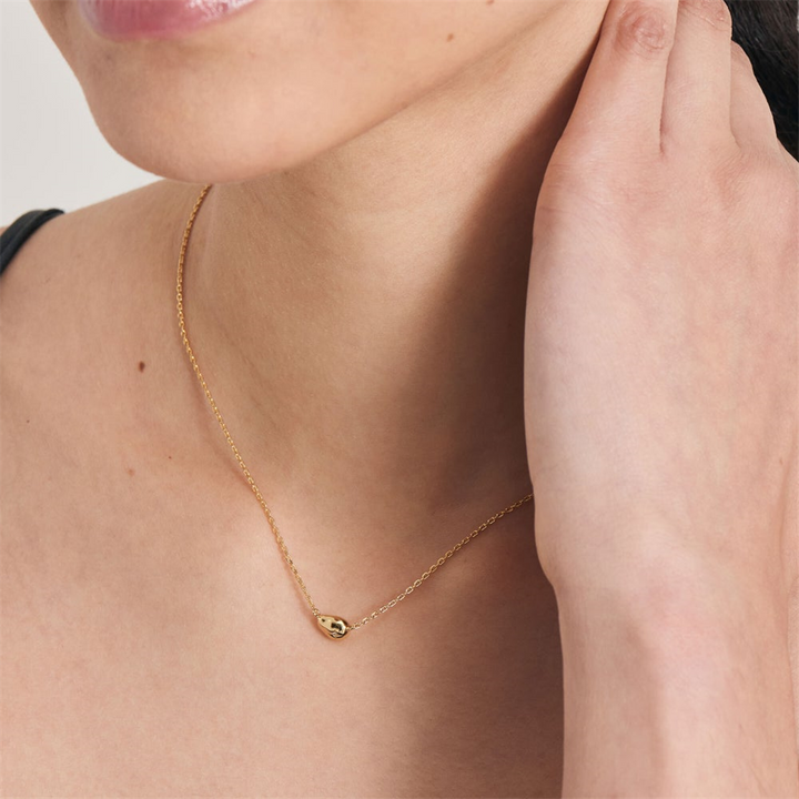 14K Yellow Gold Plated Pebble Sparkle Necklace by Ania Haie