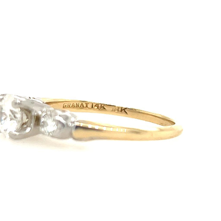 Estate 14K Yellow Gold 0.85ctw Diamond Wedding Ring Set