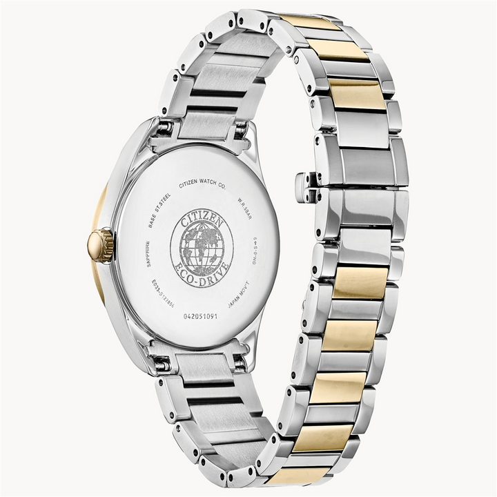 Two-Tone Stainless Steel Eco Drive Arezzo Watch by Citizen with Diamond Accents