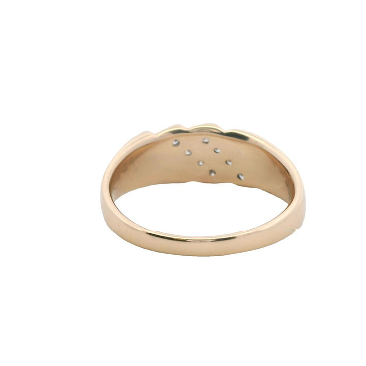 Estate 14K Yellow Gold 0.28ctw Diamond Men's Wedding Band