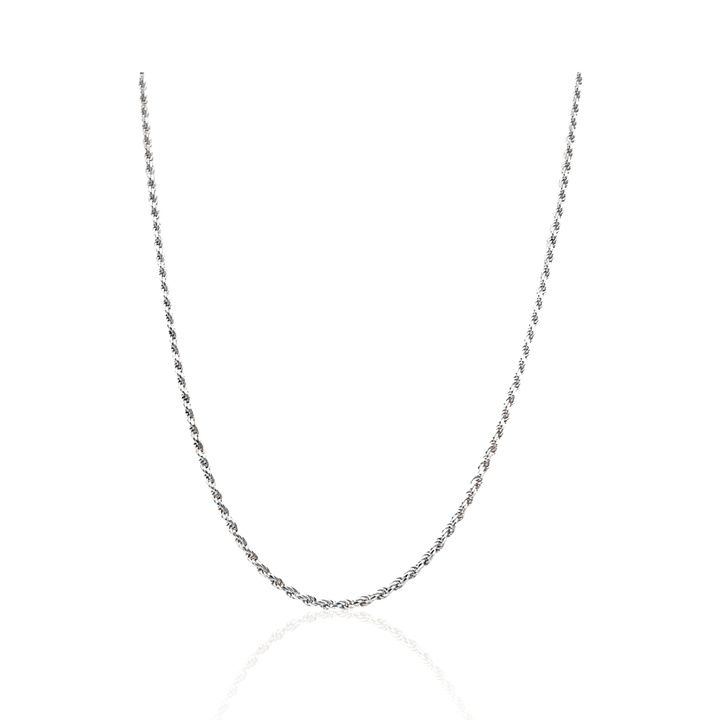 Estate Sterling Silver 1.82MM Rope Chain Necklace
