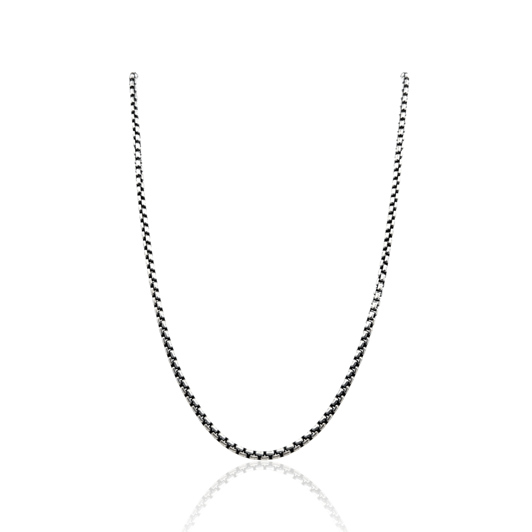 Estate Sterling Silver 2.41MM Popcorn Chain Necklace
