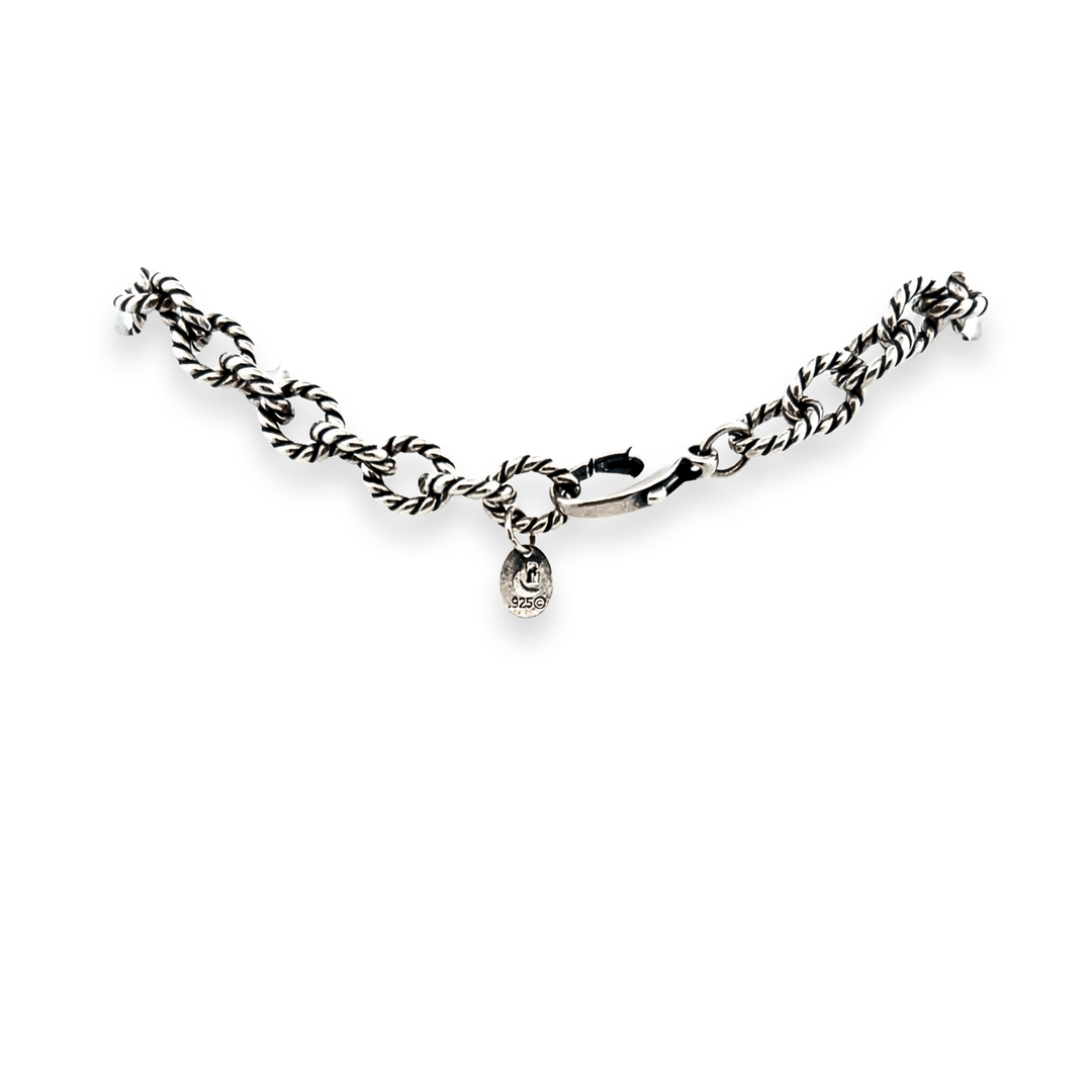 Estate Sterling Silver Relios Twisted Link Chain Necklace by Carolyn Pollack