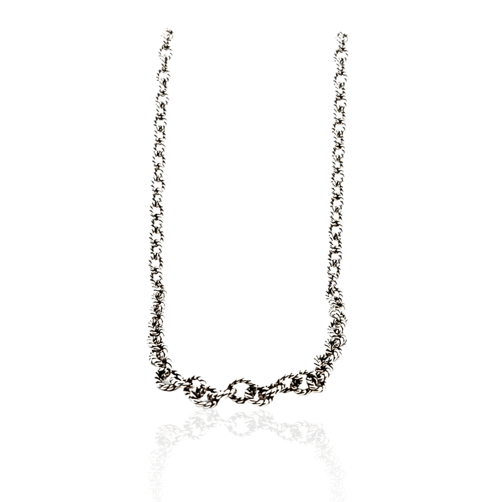 Estate Sterling Silver Relios Twisted Link Chain Necklace by Carolyn Pollack