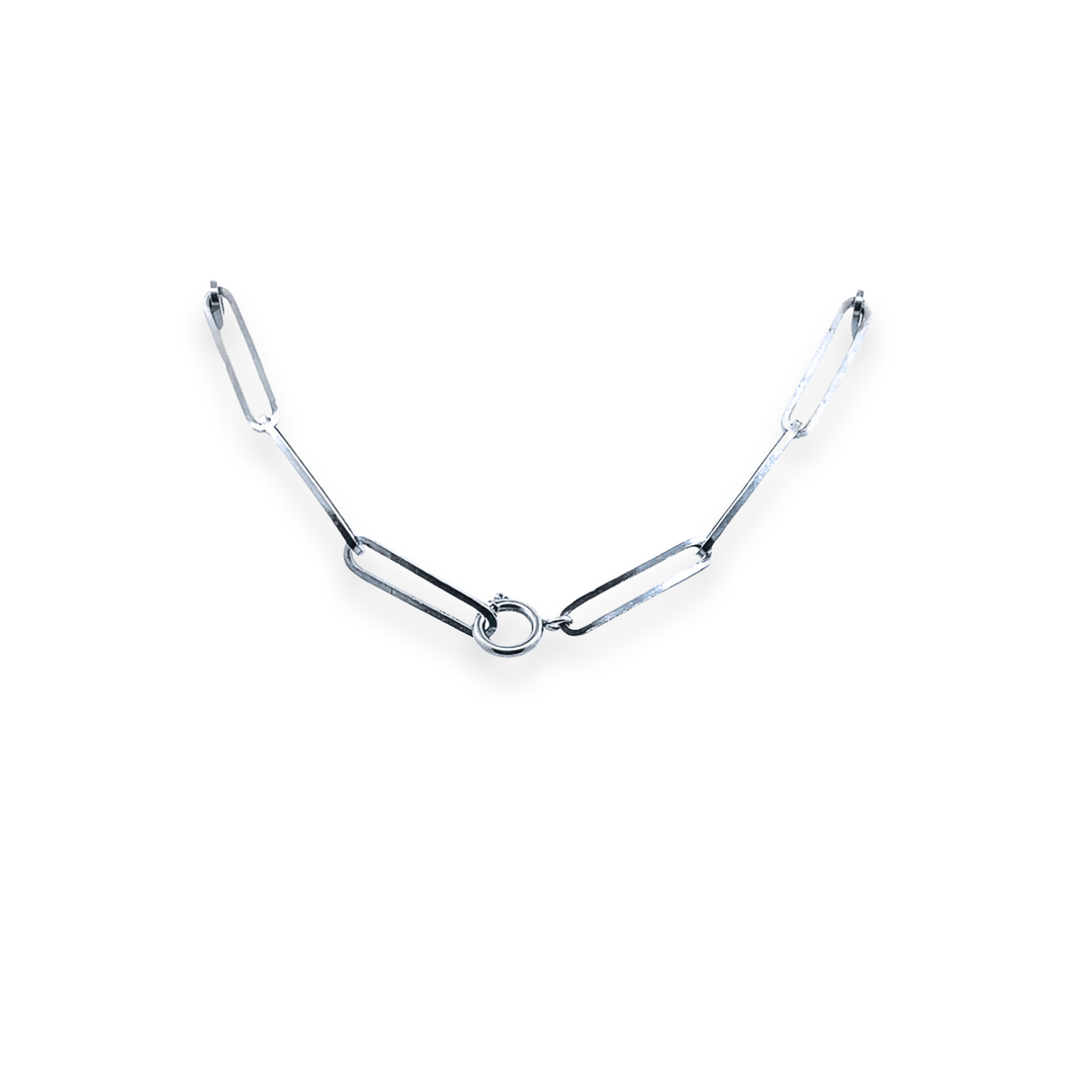 Estate Sterling Silver Paperclip Chain Necklace