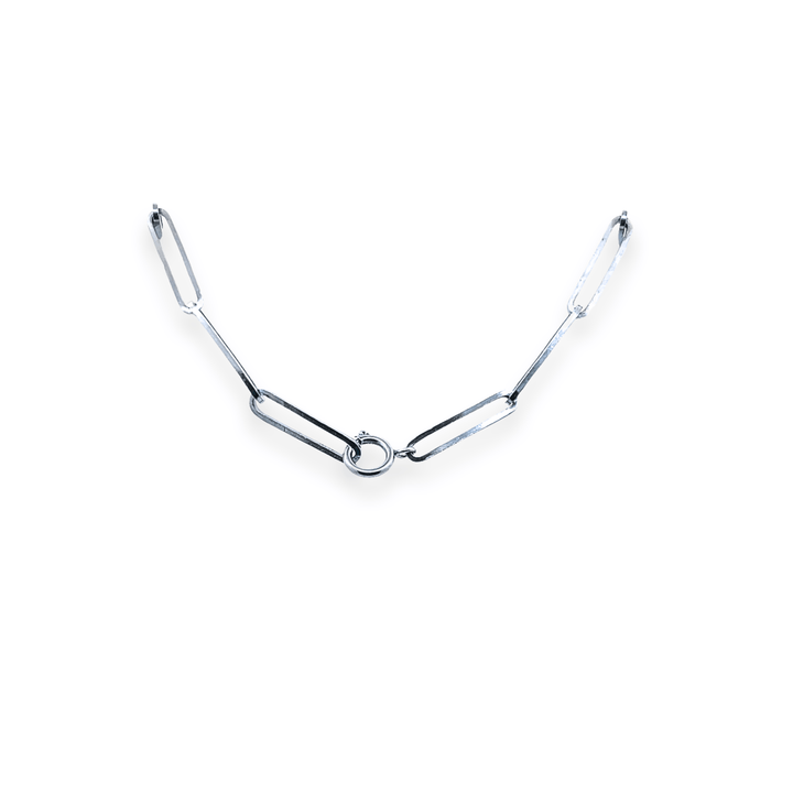 Estate Sterling Silver Paperclip Chain Necklace