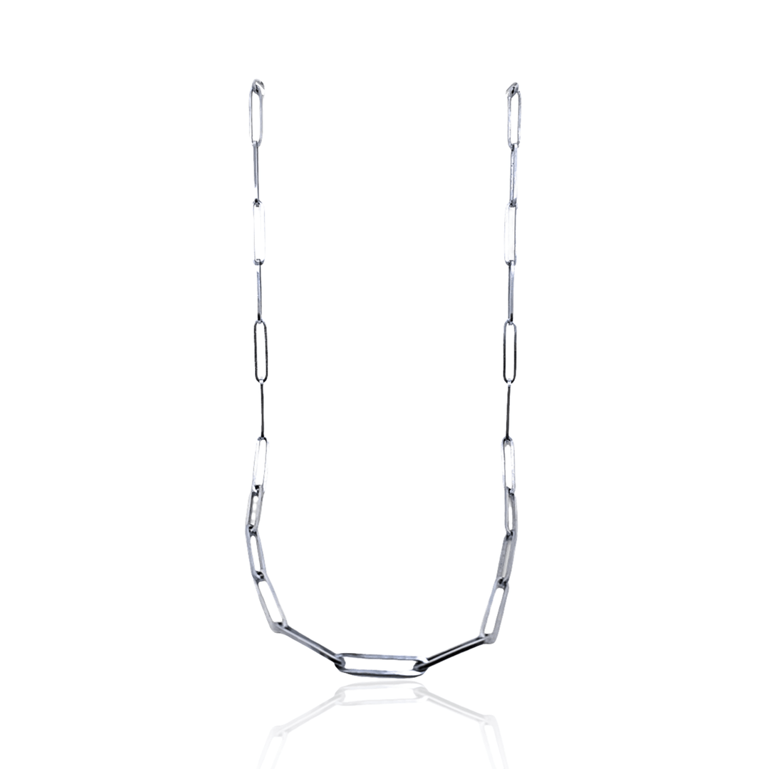 Estate Sterling Silver Paperclip Chain Necklace