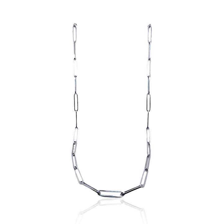 Estate Sterling Silver Paperclip Chain Necklace