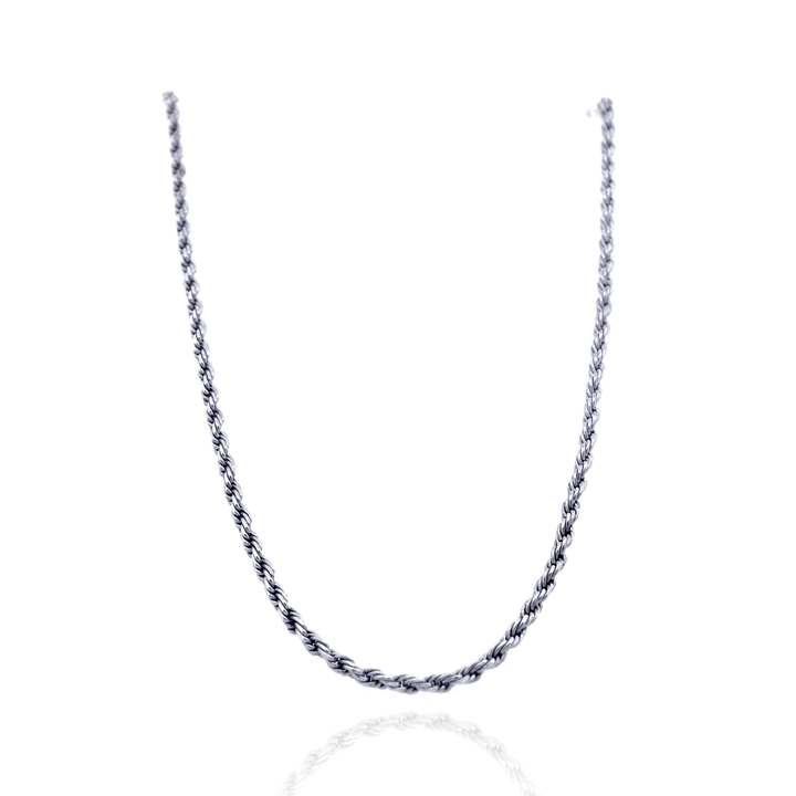 Sterling Silver 1.7MM Rope Chain Necklace