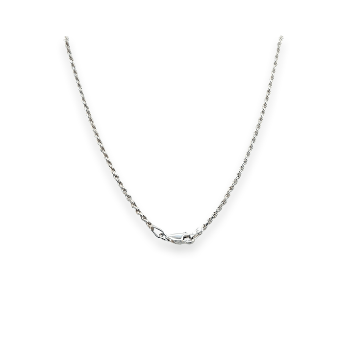 Estate Sterling Silver 1.82MM Rope Chain Necklace