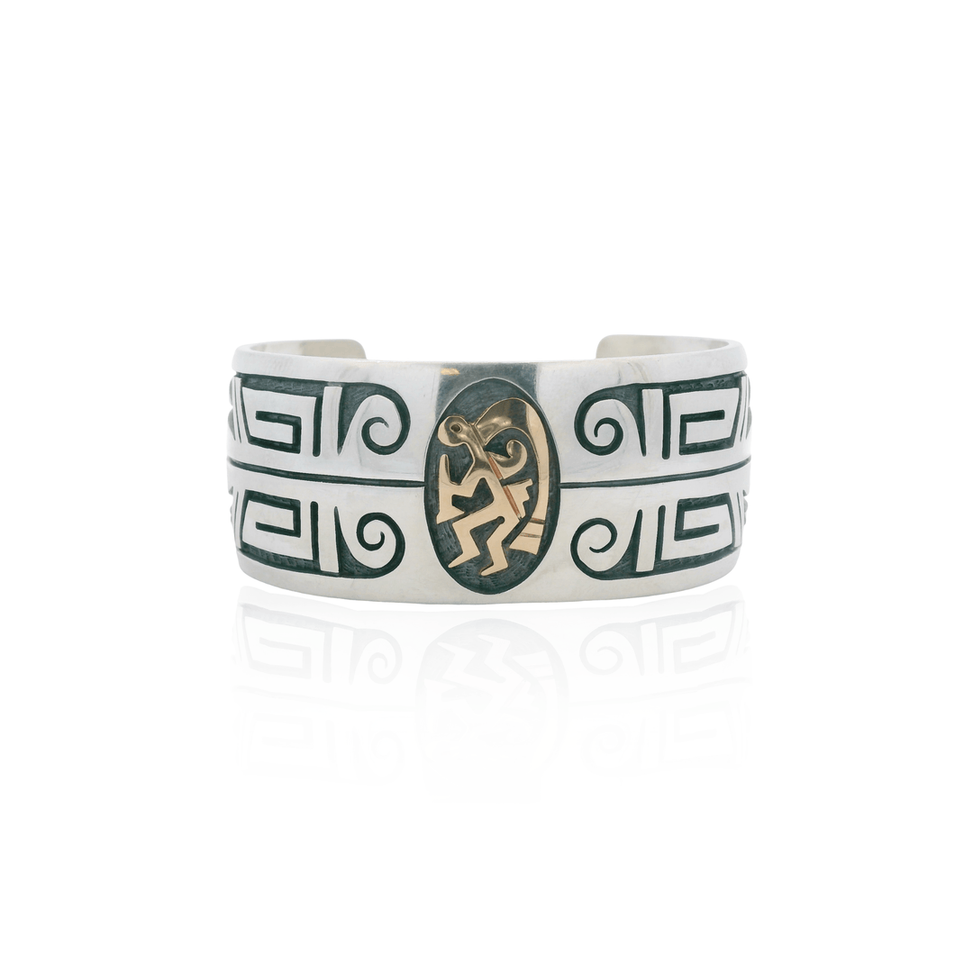 Estate Sterling Silver Kokopelli Cuff Bracelet
