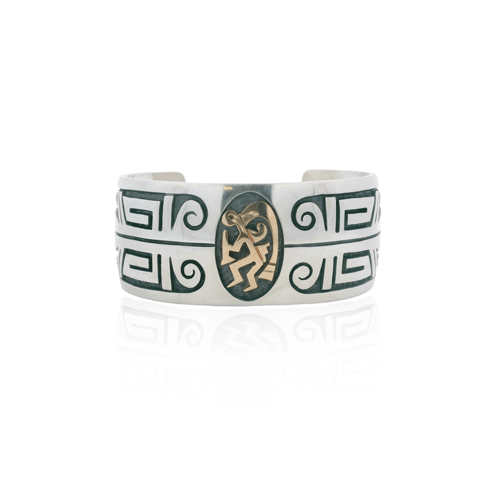 Estate Sterling Silver Kokopelli Cuff Bracelet