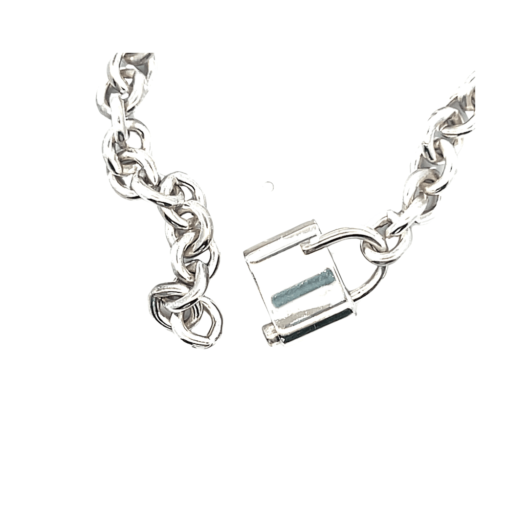 Estate Sterling Silver Padlock Bracelet