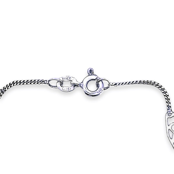 Estate Sterling Silver Filigree Station Bracelet