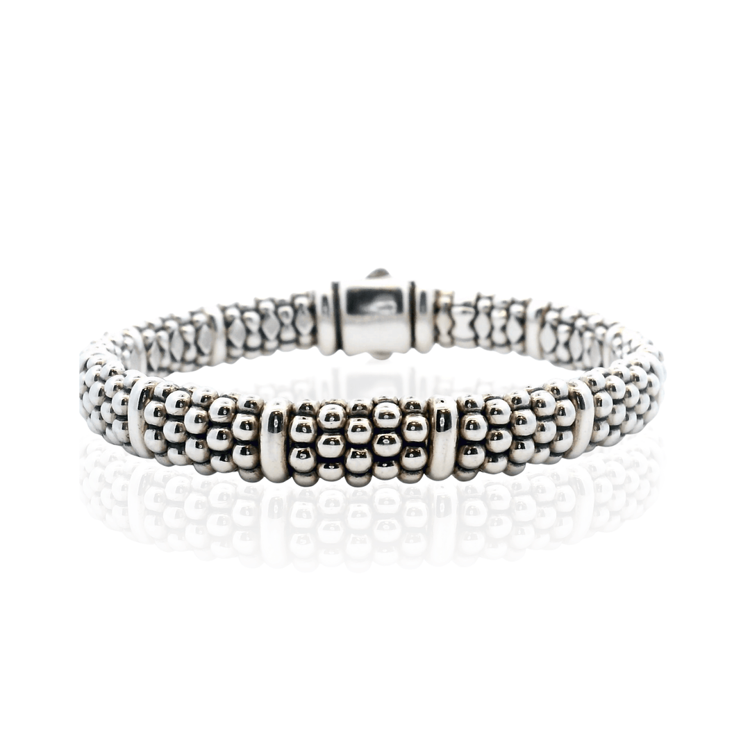 Estate Lagos Sterling Silver Caviar Bracelet